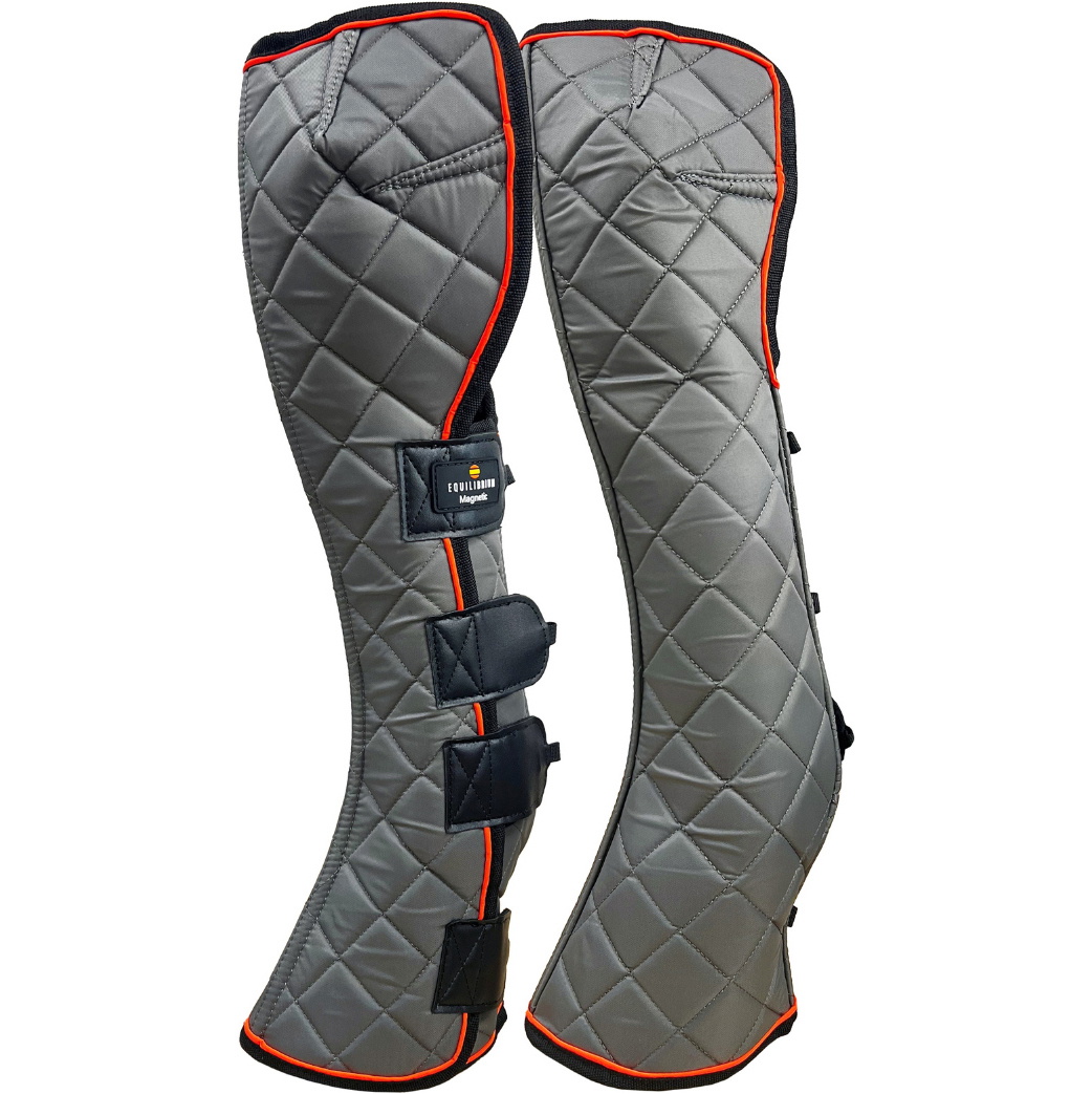 2025 Equilibrium Fore & Knee Magnetic Chaps EQB1006 - Grey / Orange